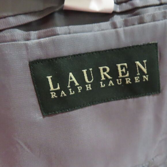 Lauren Ralph Lauren Sport Coat Mens 46R Gray Blue Plaid Wool Silk Executive Fit - Picture 6 of 12